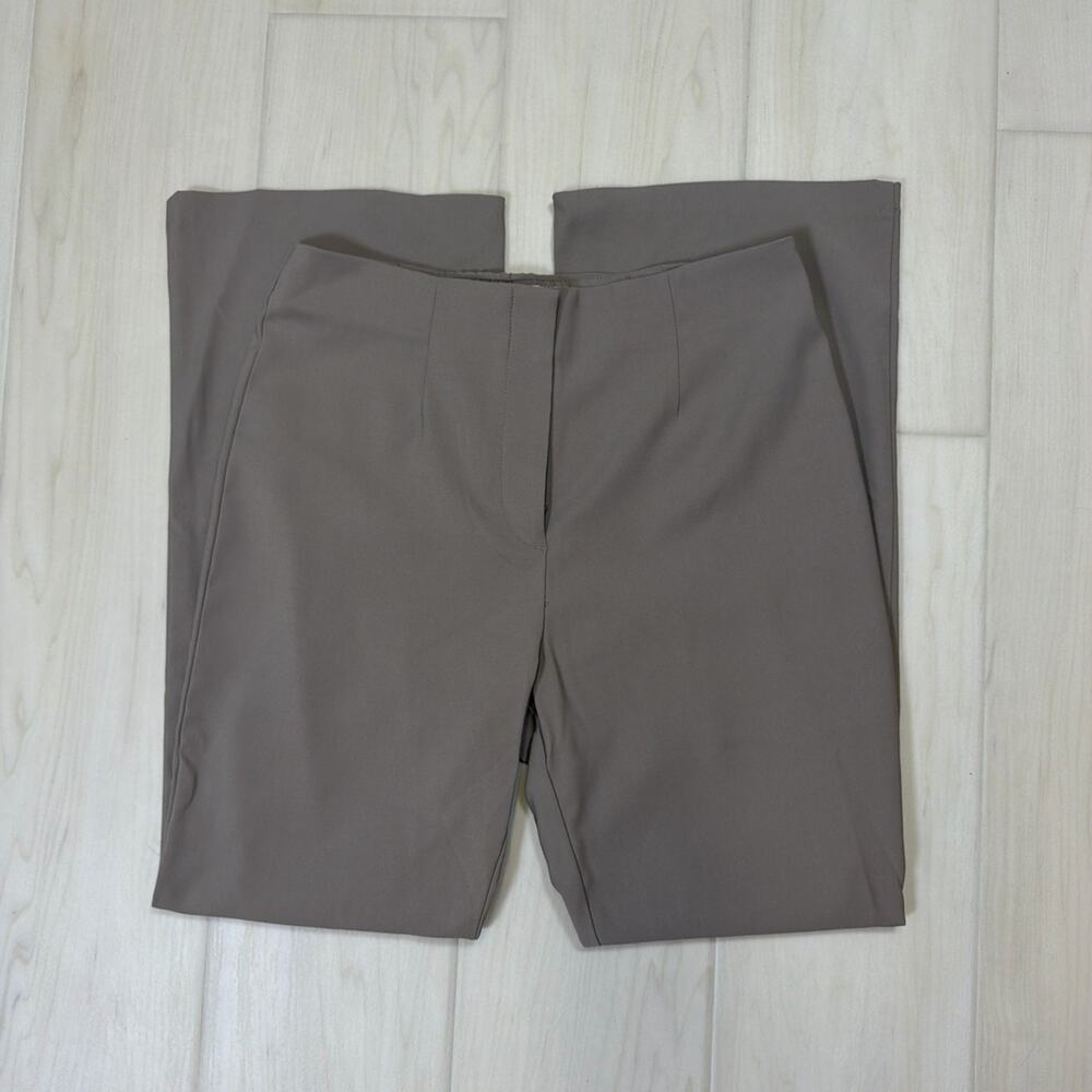 Abercrombie High Rise Slim Boot Trouser Pants Taupe Brown Office Crop Size 29/8